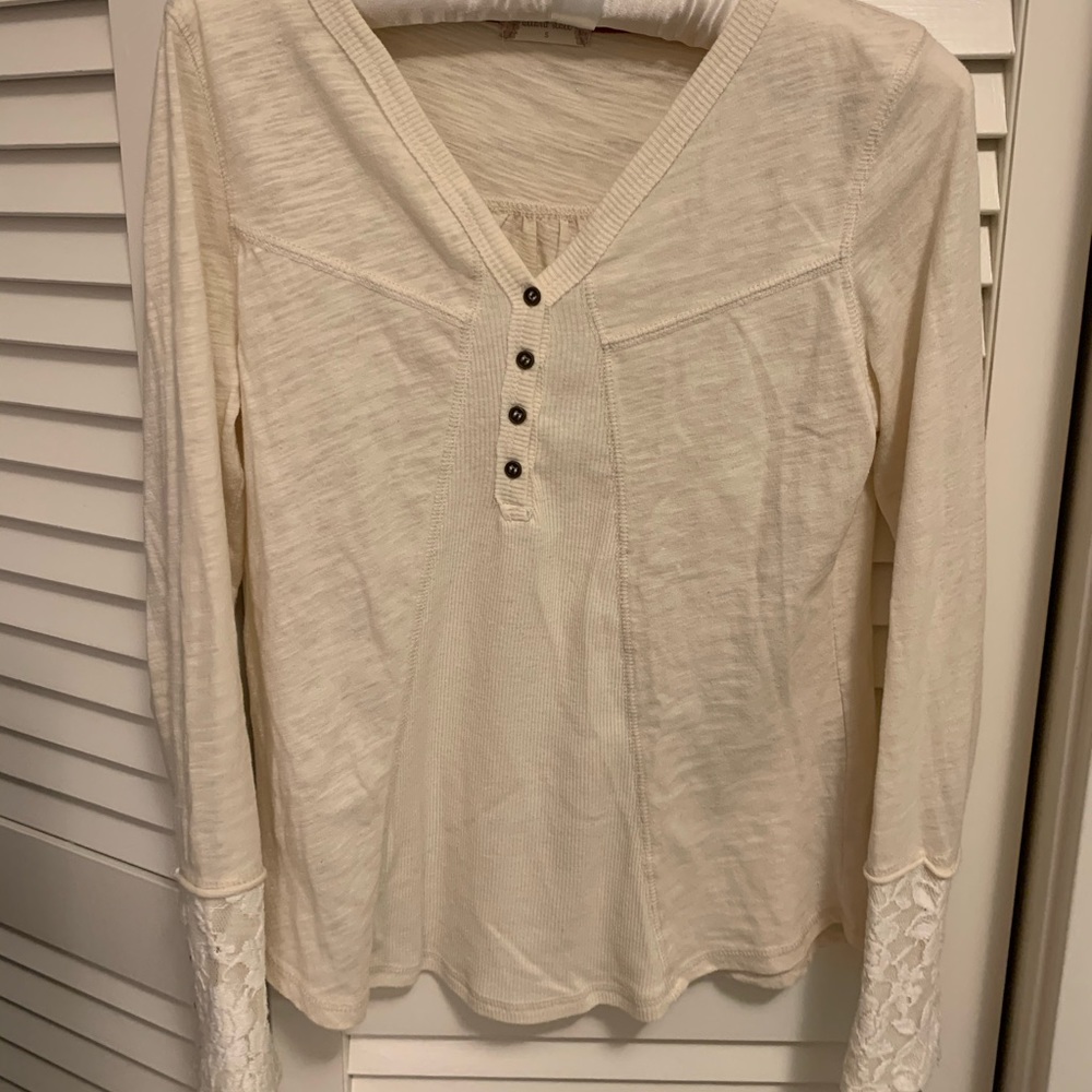 Altard State S Cream Long Sleeve Tee